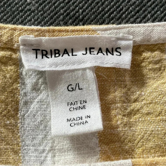 Tribal Jeans | Linen Blend Front Tie Top - Picture 9 of 10